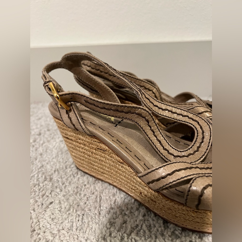 PRADA  vintage‎ wedge heels open toe with amazing details ! - Picture 8 of 15